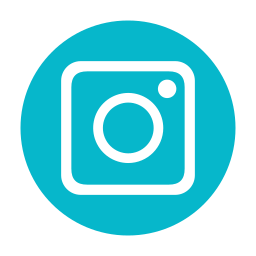 The Instagram icon branded in Customer First Digital light blue